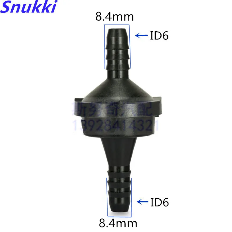 

ID6 black color plastic one-way valve non-return valve one way valve air pump vacuum check valve for car 2pcs a lot