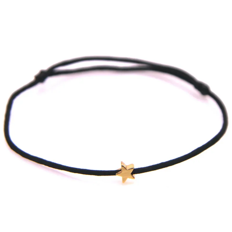 Lucky Silver-plated Golden Star Red String Bracelet For Women Men Kids Adjustable Rope Braided Bracelet Mom Daughter Couple Male