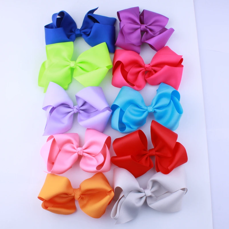 

120PCS 5.5" Big Hairbows For Clip Hair Ribbon Bows Boutique For Headbands Hair Accessories U Pick Colors