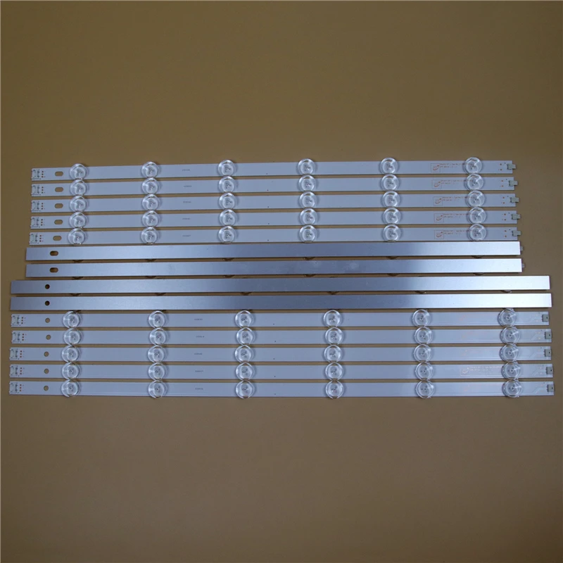 TV LED Light Bars For LG 55LN6108 55LN610S 55LN610V -ZB Backlight Strips L R Kit 12 LED Lamps Lens 14 Bands Pola2.0 55 inch