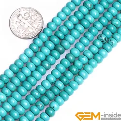 Rondelle Spacer Turquoises Beads Stone Beads DIY Beads For Bracelet Necklace Jewelry Making DIY Wholesale! Strand 15 Inch