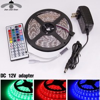 LED Strip Light DC 12V RGB SMD 2835 5050 44Key Power Remote 5M 10M 15M Full Set Waterproof Flexible Diode Ribbon Tape Lighting