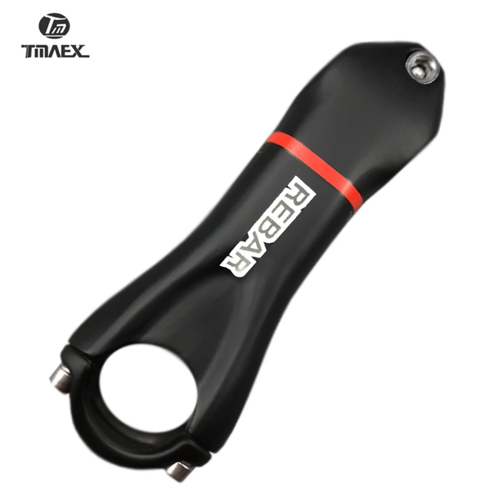 TMAE-Full Carbon Ultra Light Fiber Bicycle Stem, Road and MTB Red Tape, 10 Degree Bike Parts Accessories, 80-120mm