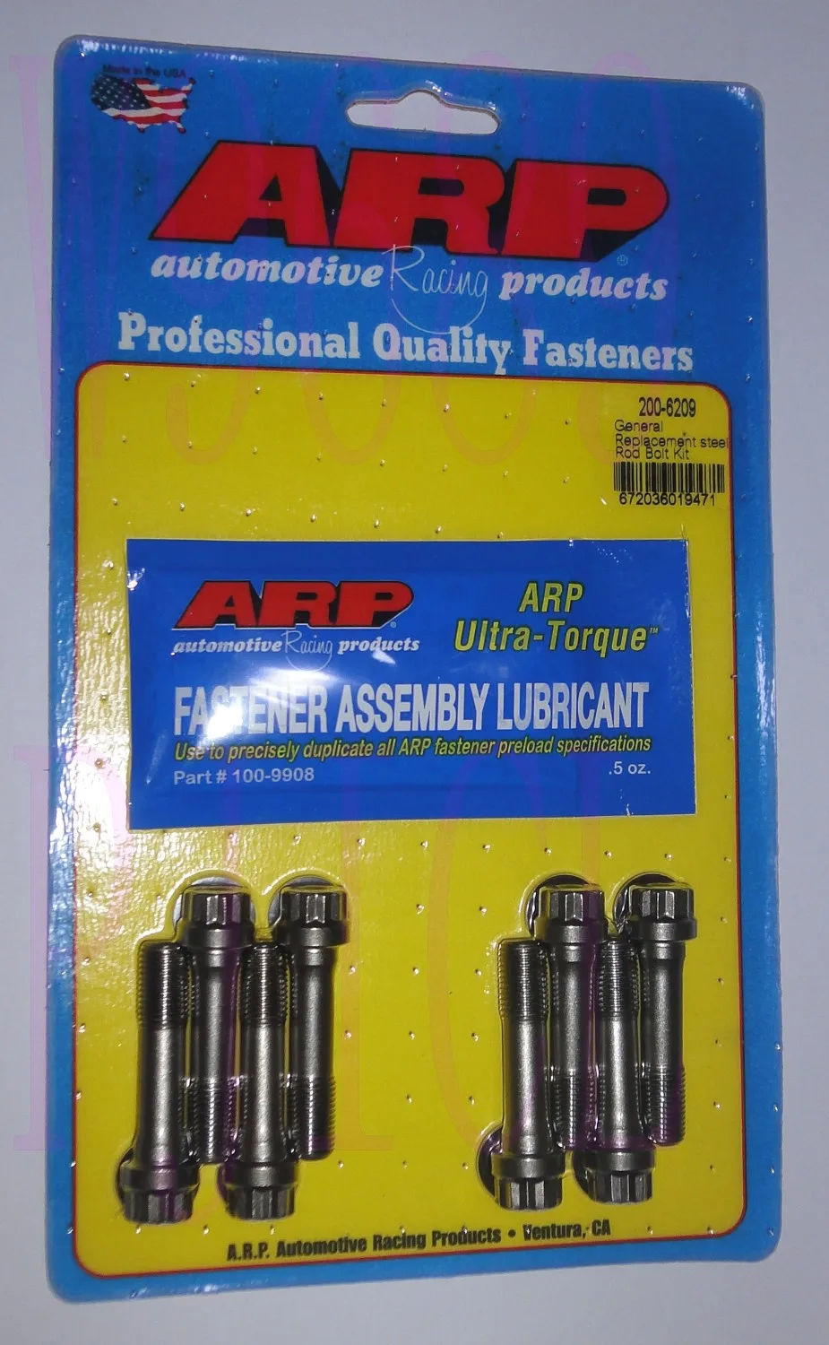 arp forged 4340 steel conncting rod bolt kit gen-repl genuine ARP2000 200-6209 imported from arp 2000 universal arp ultra-torque