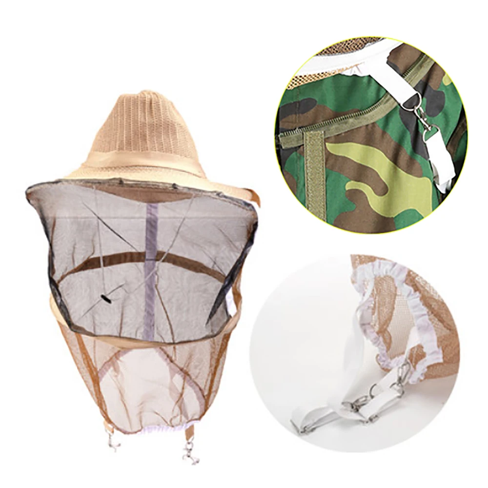 5PCS Face Cover Mosquit Veil Protection Bee Tools Suppliers Anti Insect Cap Veiled Hunting Mosquito Protective Gardening Hat