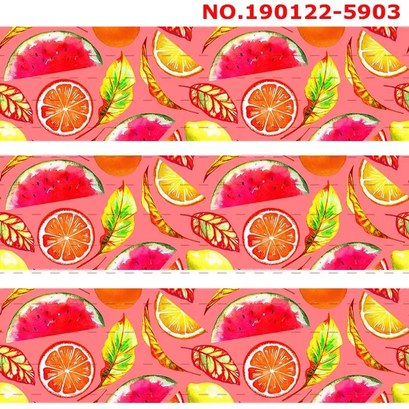 جديد 50 ياردة لطيف الشريط الفاكهة نمط الشريط المطبوعة grosgrain الشريط #6