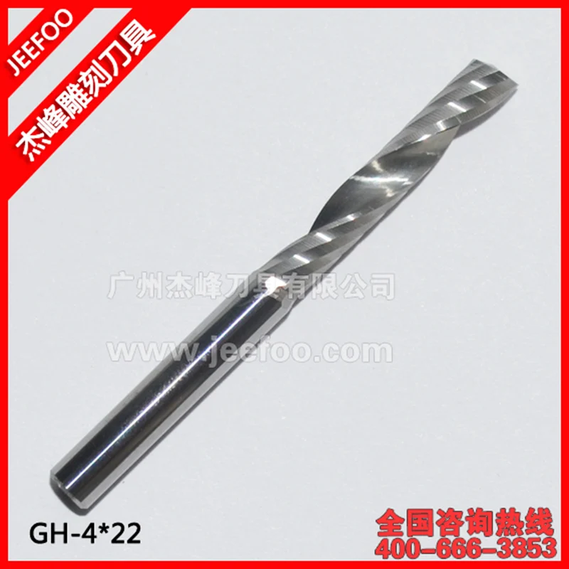 

CNC Bits Single Flute Spiral Router Carbide End Mill Cutter Tools 4*22mm