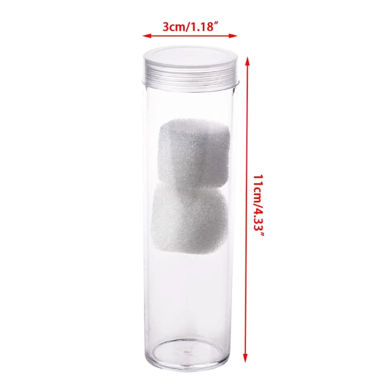 Round Plastic Storage Tube With Screw On For 27mm Or Holder Capsules