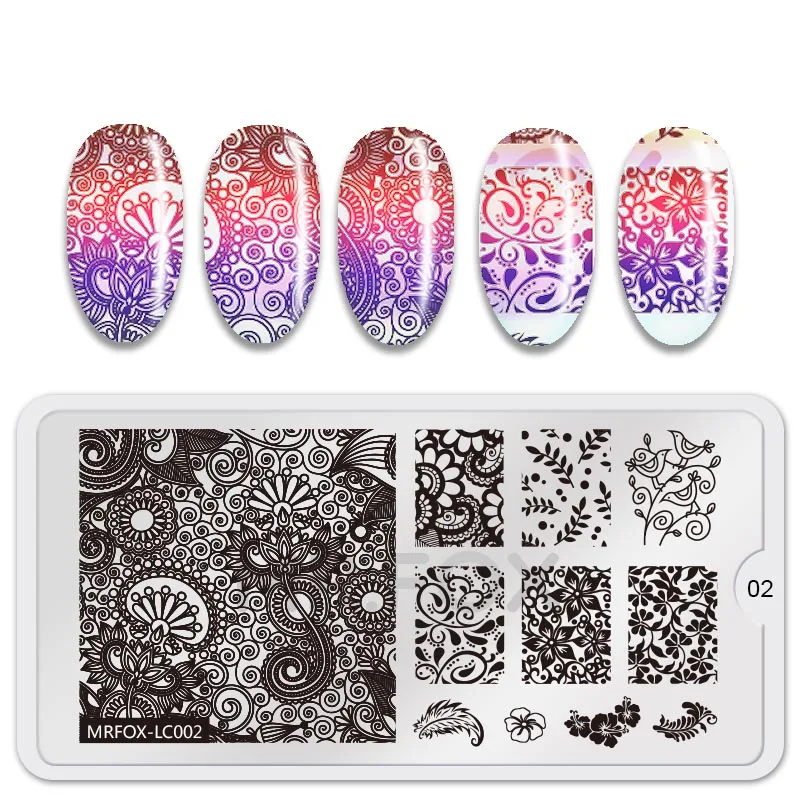 Plantillas de estampado de uñas para manicura, plantillas de estampado de imágenes de primavera, herramientas de sello, 1 unidad