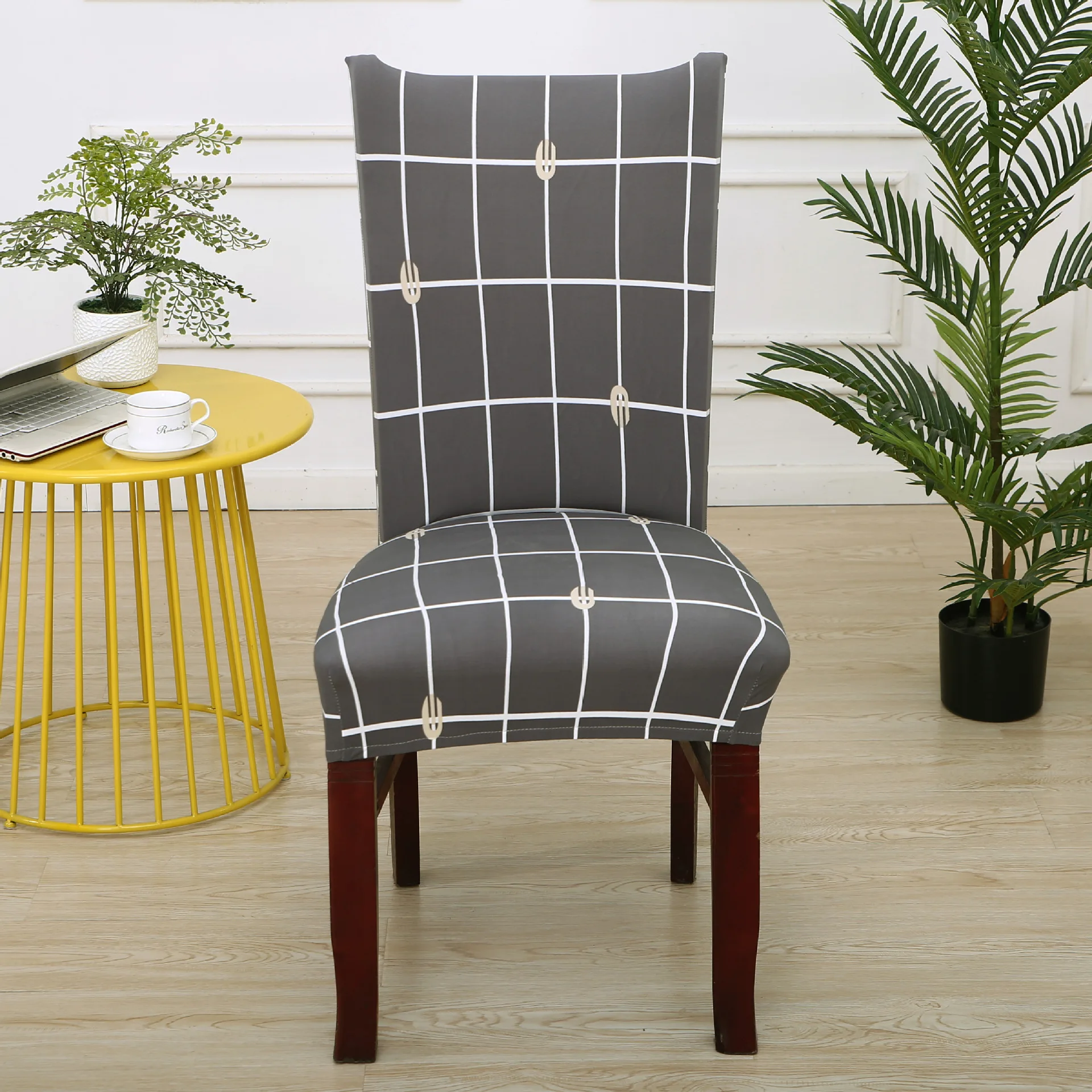 

Pastoral Wind Elastic Dining Chair Cover Piece Chair Set Solid Color Simple Modern Home Stool Set Hotel Chair Cover 2022