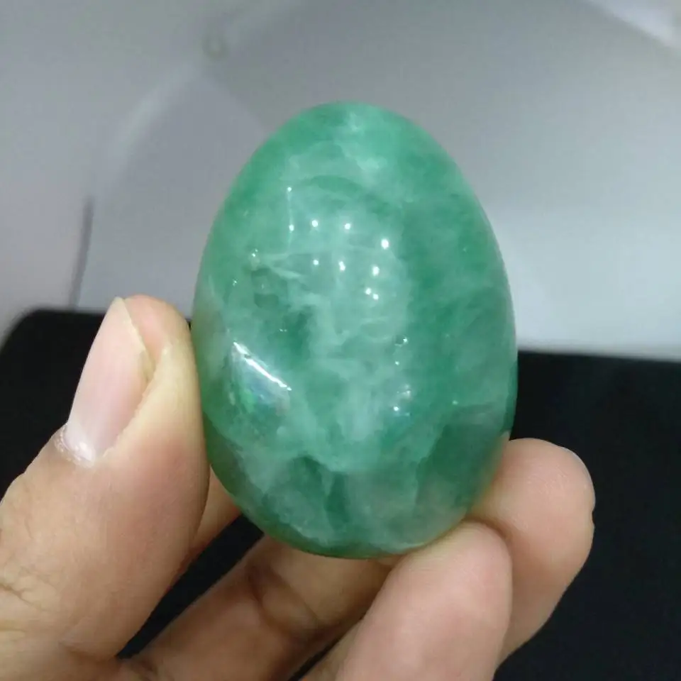 Gemstone egg 1 pcs 50*30mm Natural Green Fluorite egg Crystal Balls Healing Chakra Reiki Balls for decoration