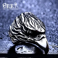 Beier new store 316L Stainless Steel ring Punk animal Ring eagle biker ring  Fashion Jewelry LLBR8-436R