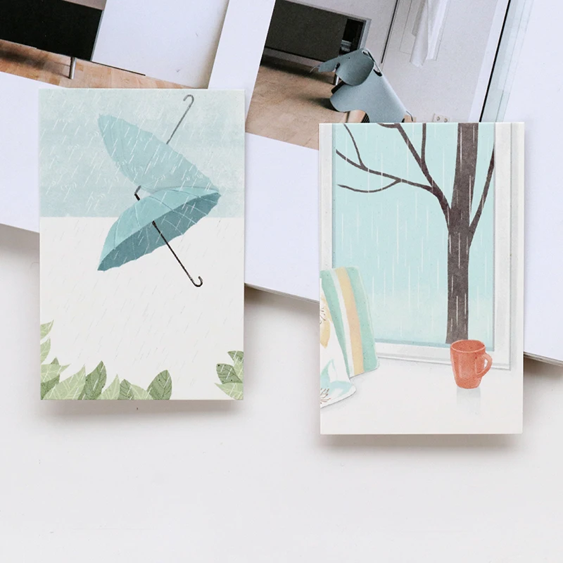 

multi-use 5.2*8cm 54pcs Mini Card but I love rain day theme DIY Scrapbooking card party invitation cards gift message card