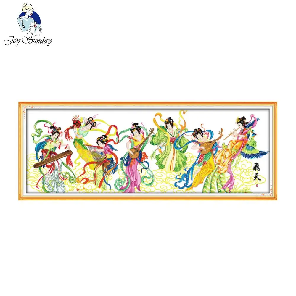 

Joy Sunday Fairy maiden Counted Cross Stitch 14CT11CT Cross Stitch Sets Cross Stitch Kits for Embroidery Home Decor Needlework