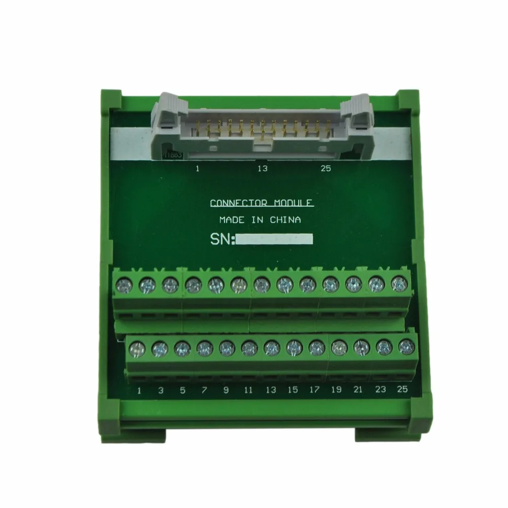 DIN Rail Mount 26P Screw Terminal Block Adapter Module