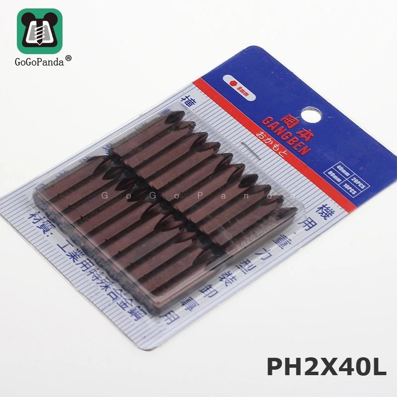 High Quality 20Pcs/Lot PH2 PH1 PH3 Phillips Bits 8mm Hex Shank 40mm Long Tamper Screwdriver Bits Series CPH2840  +