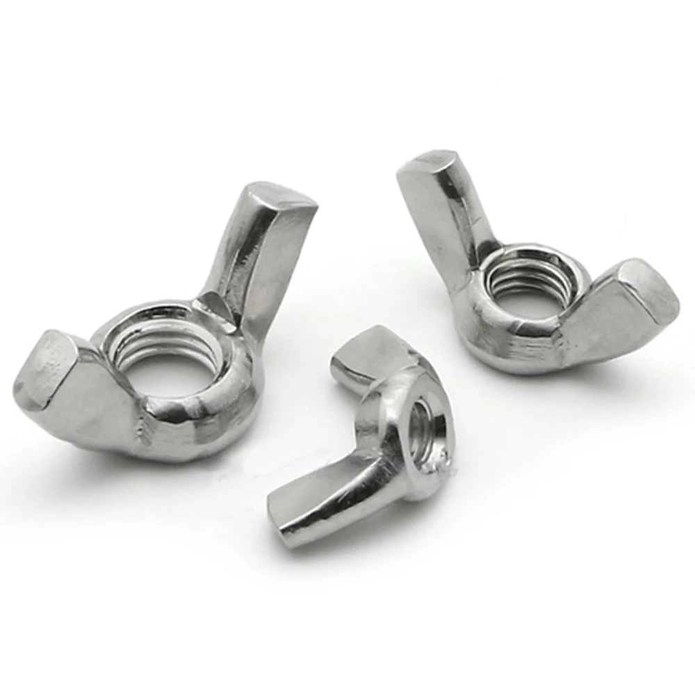 20pcs M3-M12 Stainless Steel Wing Nuts Stainless Bolts & Screws M3/4/5/6/8/10/12mm Butterfly Nuts And Bolts Hardware