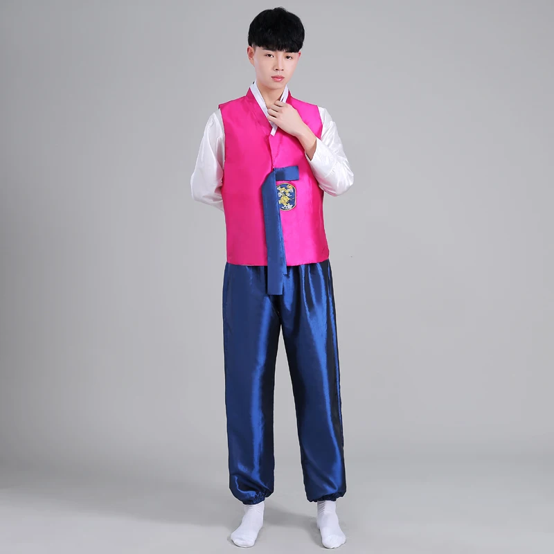 Men's Traditional Korean Hanbok Male Ethnic Dance Performing Clothing Korean Ancient Court Costume Minority Wedding Costumes 17