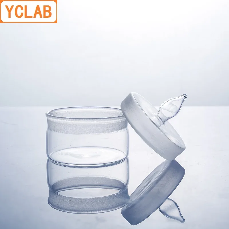 YCLAB-botella de pesaje de 50x30mm, Báscula de vidrio sellada de forma baja plana, botella de gravedad específica, equipo de química de laboratorio