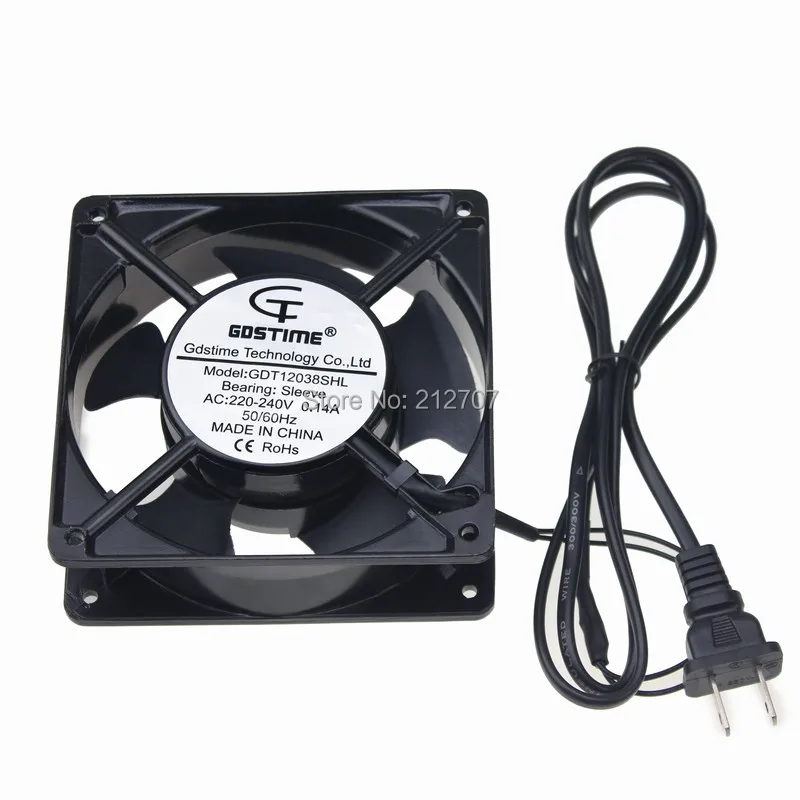 

2 Pieces/lot Gdstime 12cm Computer Case AC 120mm 120x120x38mm Cooling Fan 220V 240V