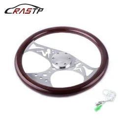 15inch 380mm Wooden Grain Steering Wheel Classic Sport Style Solid Wood Quality Steering Wheel RS-STW015-C