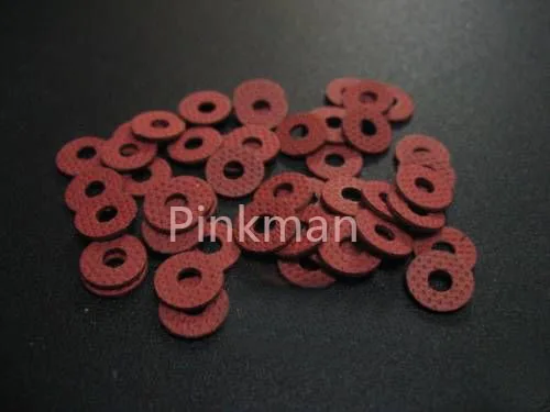 

1000 Pcs M3 3mmx8mmx0.5mm Red Insulating Fiber Washer