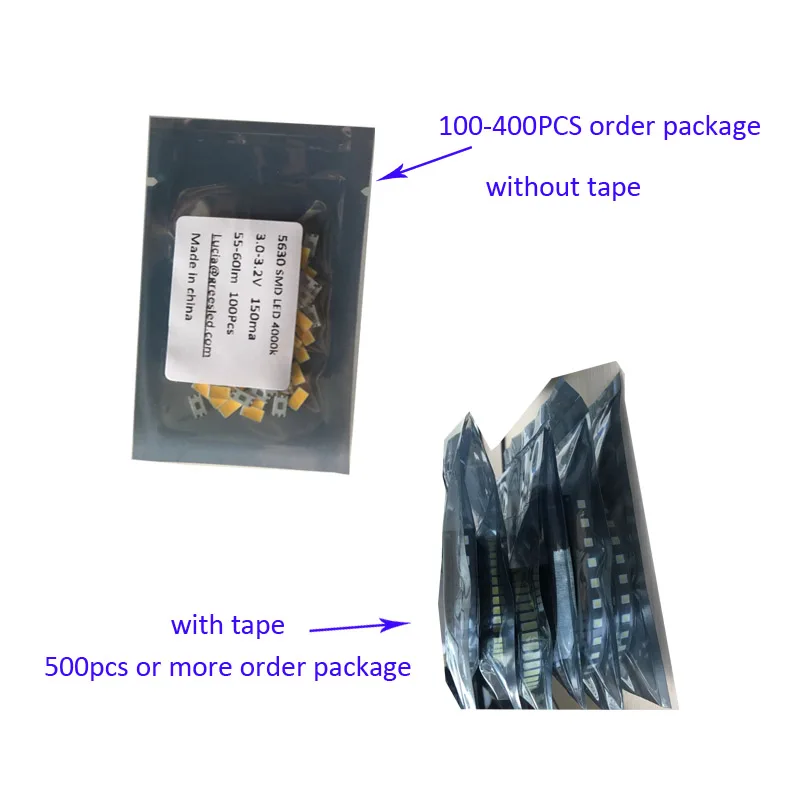 白色光smdled 2017,100ダイオード (5730-0.3 v),0.5個,3000 w,6500 w,50-65lm,5730 k-5730 k,3.0追跡番号,3.4新品,100%