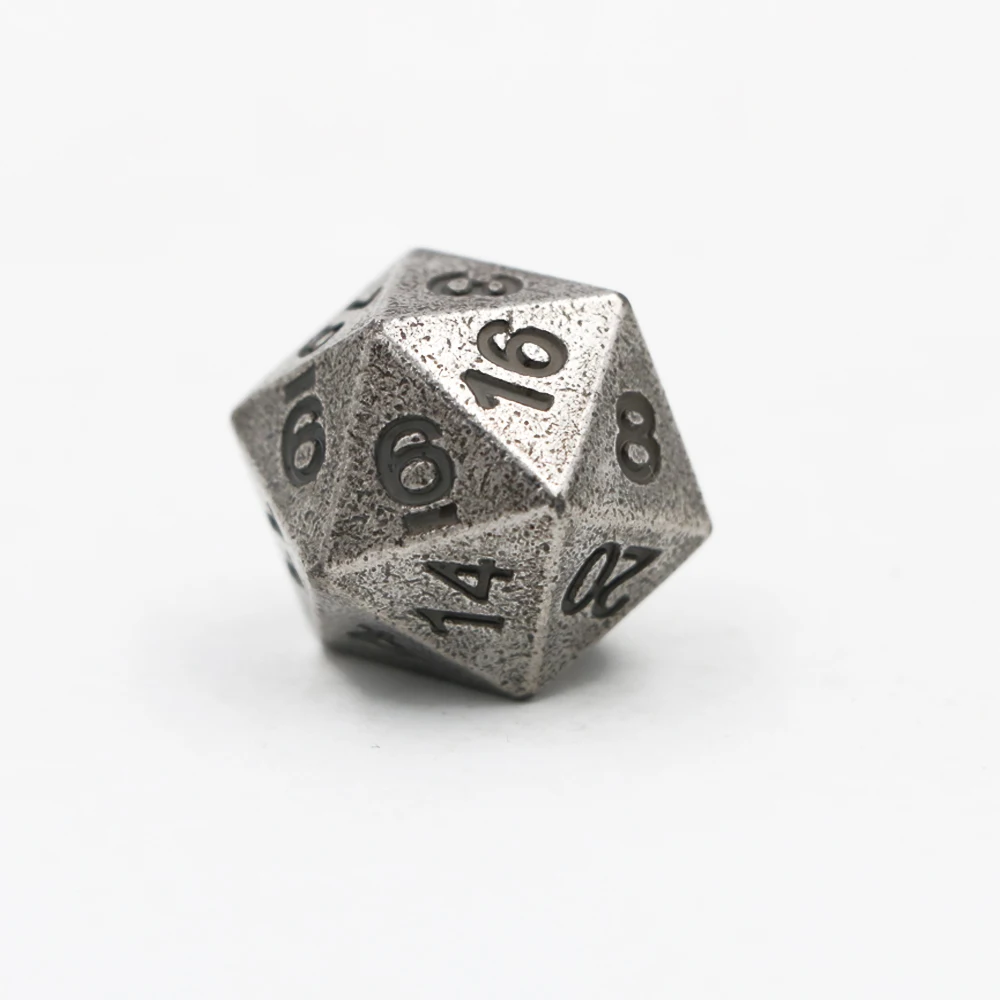 Dados de poliedro RPG D20, accesorios de 20 lados, dados de Metal DND, dados de juego digitales de diferentes colores, 1 ud.