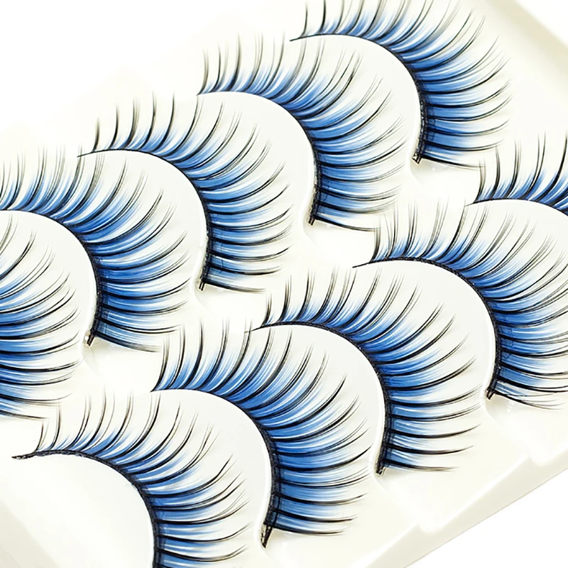 ICYCHEER – faux-cils fantaisie, extensions colorées, rouges, bleues, violettes et brunes, doux, faits à la main, pour fête Cosplay Halloween
