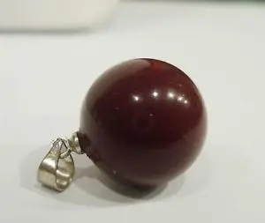 16mm Beautiful Dark red shell Pearl Pendant Necklace