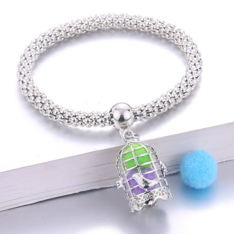 Fashion Heart Aroma Diffuser Bracelet Jewelry perfume Essential Oil Diffuser Aromatherapy Pendant Locket Bracelet With Pads