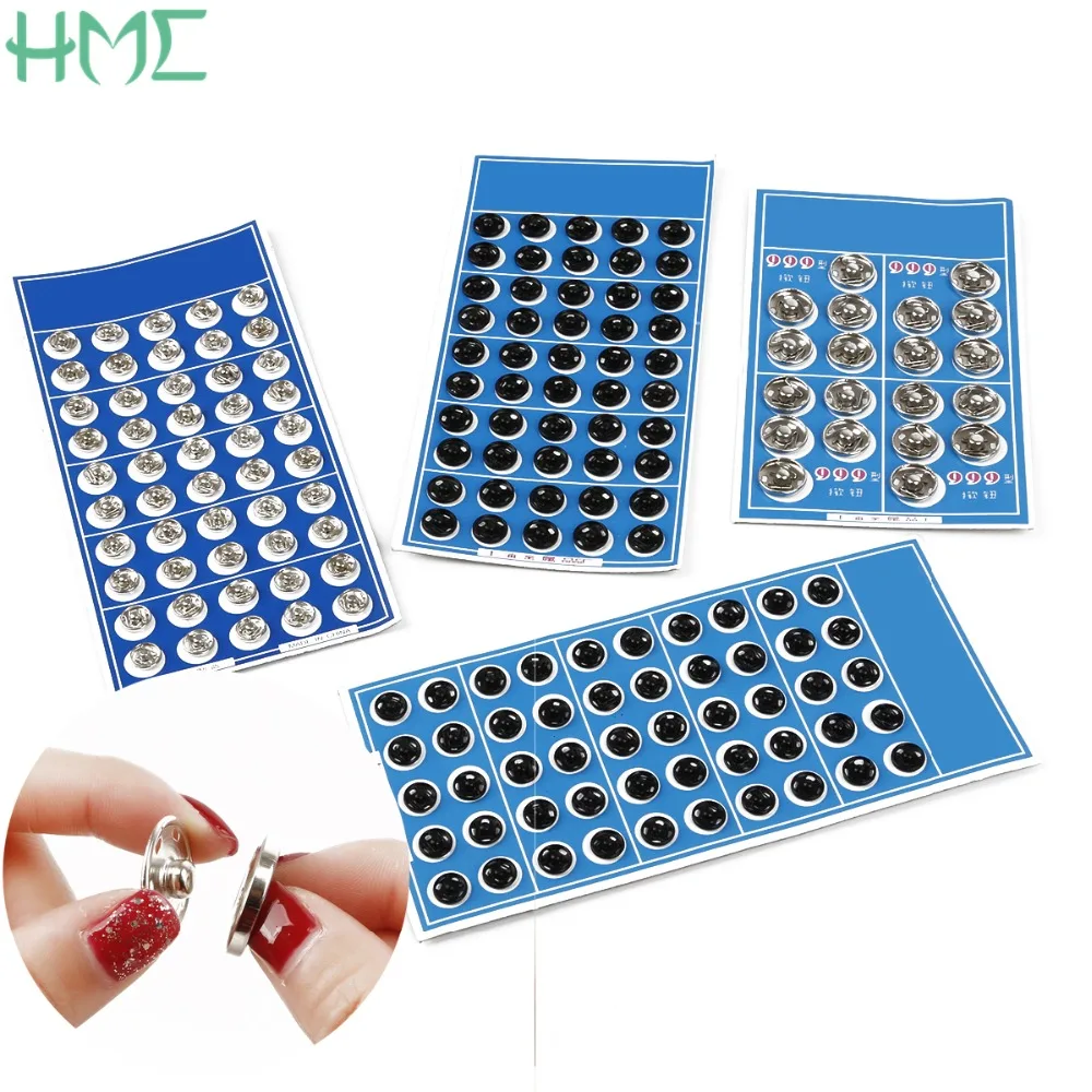 8/10/12/14/16/18/20mm Metal Snap Fasteners Press Button Stud Black Silver Sewing Embedded Buckle Clasp Hooks For Jewelry Making