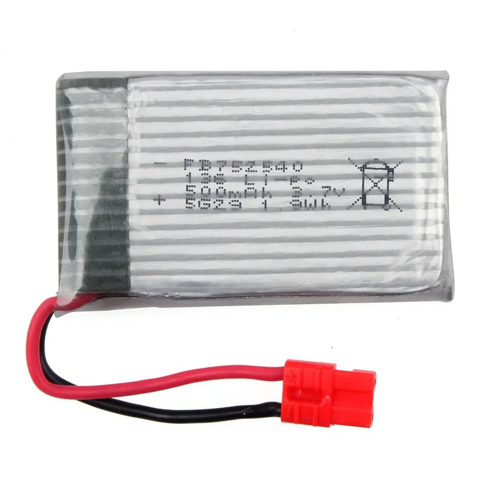 3 * EBOYU 3.7V 500MAh Pin Lipo + Tặng Dây Cáp Sạc USB Cho Syma X5HW X5HC FPV Wifi RC Drone