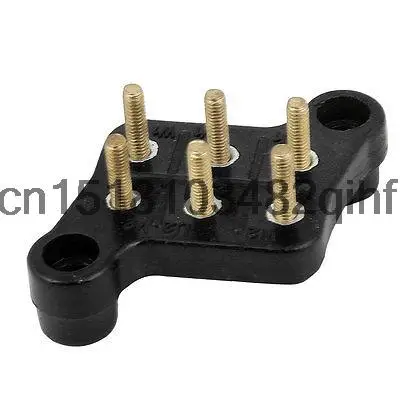 4/5/6/8mm Diamwter Screw 2 Holes Connector Motor Terminal Block Black