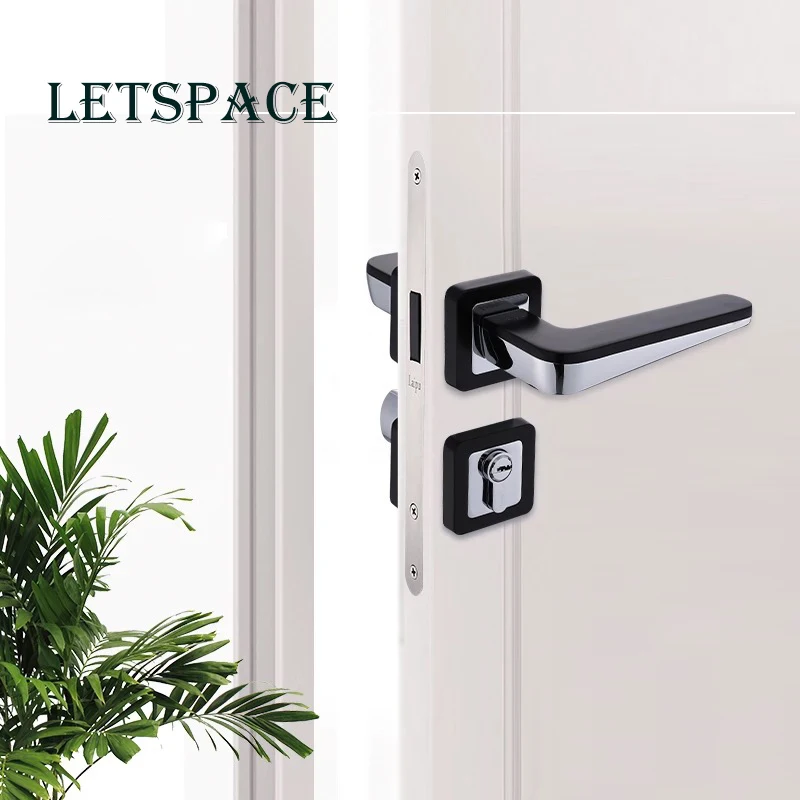 Free shipping Elegant European amber white door lock Bedroom mute wood door locks Simple universal lock High grade hardware lock