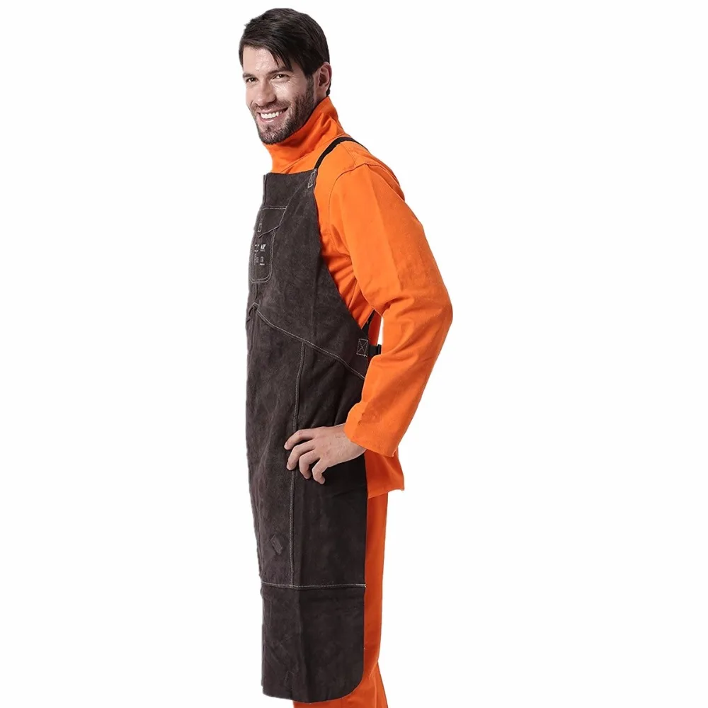 Welding Apron Premium Leather Welder Protect Clothing Carpenter Blacksmith Garden Cowhide Clothing Leather Working Apron