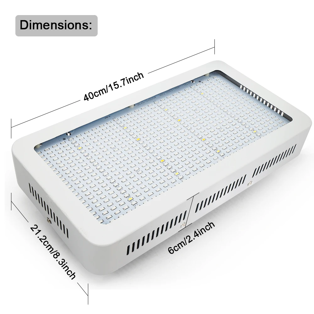 실내 수경재배 식물 램프, 600W LED 성장 조명, 전체 스펙트럼 식물 성장 램프, 꽃 채소 재배 텐트 온실