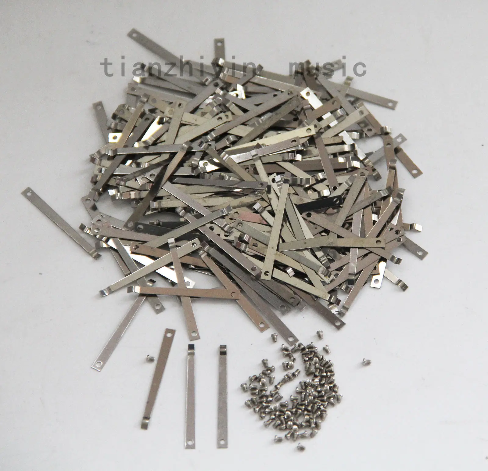 50 Pcs Clarinet /sax Leaf Springs Parts +50pcs Springs Screws