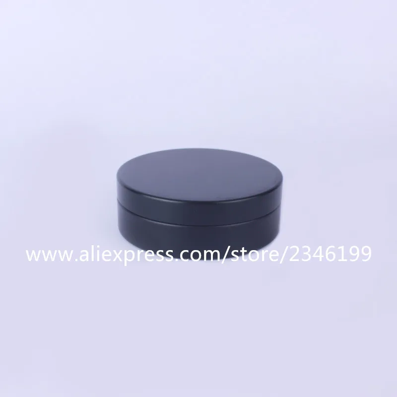 100G 100ML Matte Black Aluminum Jar Cosmetics Cream Pot Tin Cans Empty Metal Packing Container Press Cap, 50pcs/lot