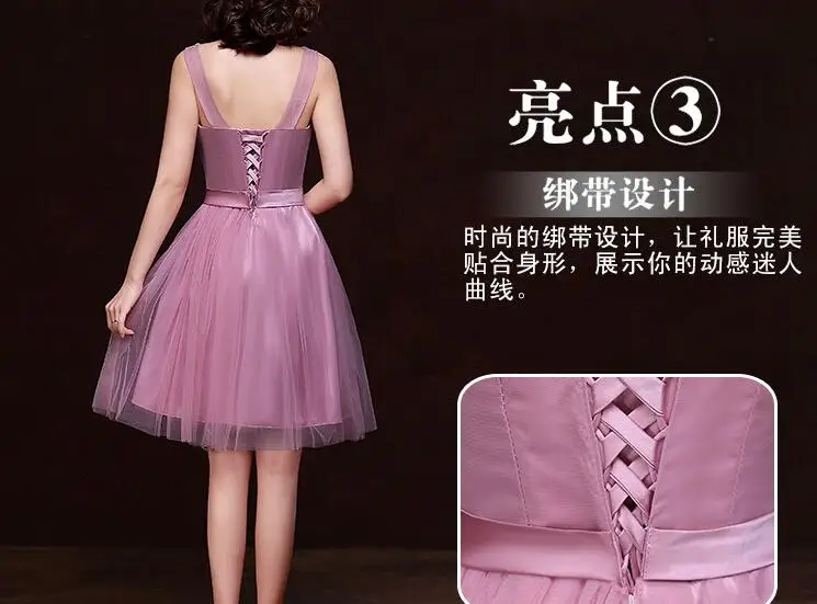 HL7979 2016 hot new short bridesmaid dress banquet short paragraph Mission Sisters dress bridesmaid dress red bean paste color