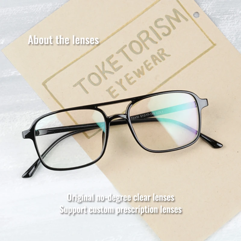 Toketorism Vintage Glasses Woman Man Retro Eyeglasses Lightweight Optical Frame 0342