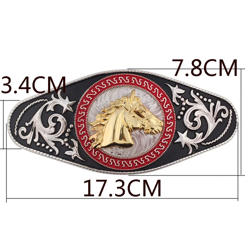 Golden Horse belt buckle Large belt buckle smooth cowboy buckle