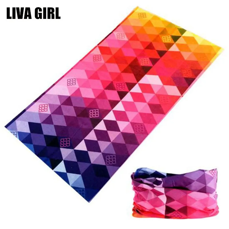 Liva Girl Fashion Printed Headband Bandana Scarf Multifunctional Seamless Face Mask Tube Ring Scarf Men Women Accessories