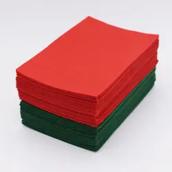 Rosso Verde Serie 1mm Duro Feltro Artigianale Tessuti di Poliestere Copriletto Per La Decorazione di Diy Cucito Fieltro Feltro Tessuti Per La Entretela