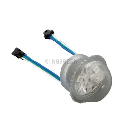 500X Wholesale Clear cover 35mm DC12V input RGB addressable UCS1903 9LEDs 5050SMD led pixel point source IP68