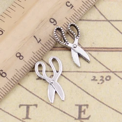 30pcs Charms Scissors 19x11mm Tibetan Bronze Silver Color Pendants Antique Jewelry Making DIY Handmade Craft