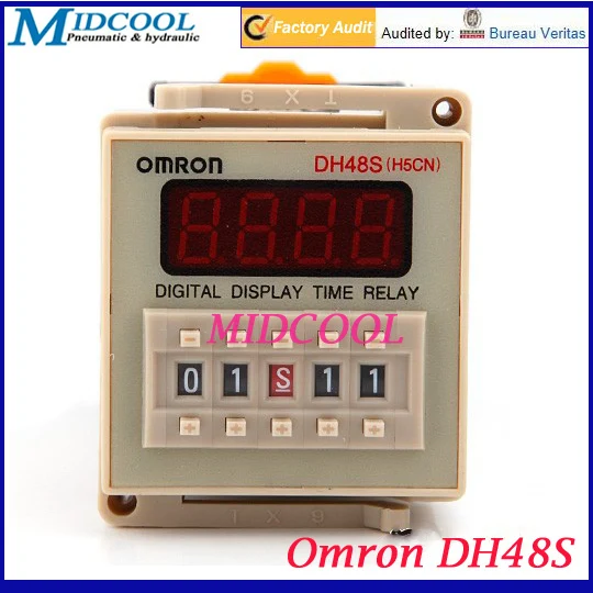 omron dh48s eletronico 11 vermelho retroiluminado display digital tempo rele ac 220v 01