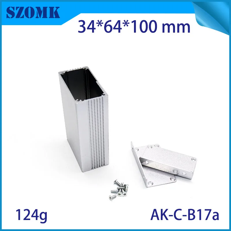 10Pieces  a lot customized extrusion aluminum material connecting housing shell Aluminum extusion enclosure  35x64x100mm project