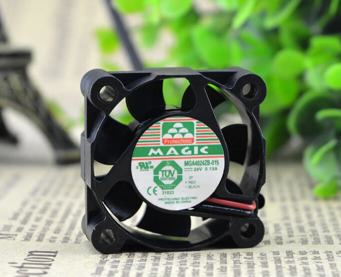 MAGIC Genuine 4CM 24V 40*40*15 0.13A MGA4024ZB-015  2 wire cooling fan