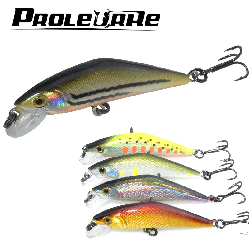 Proleurre 5.7cm 4.4g Japan Good Minnow Lures Slowly sink Crank wobblers Model Fishing Lures Crazy Swim Bait Hard Bass Fish Lure